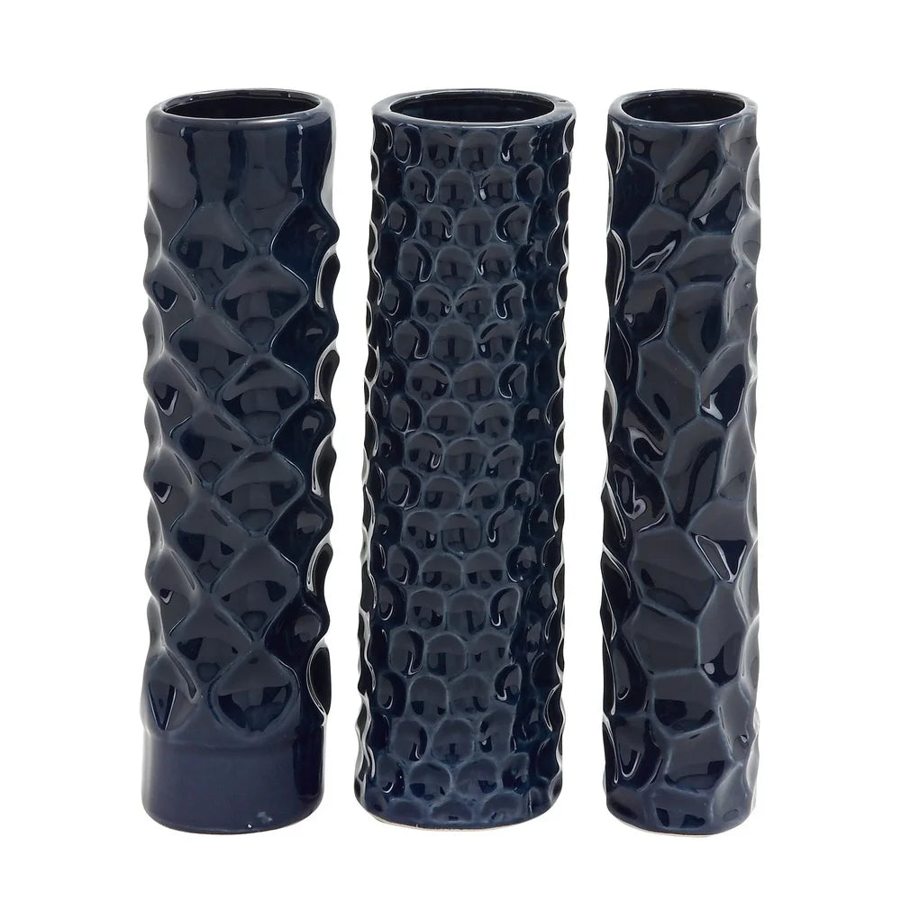 Dark Blue Ceramic Vases