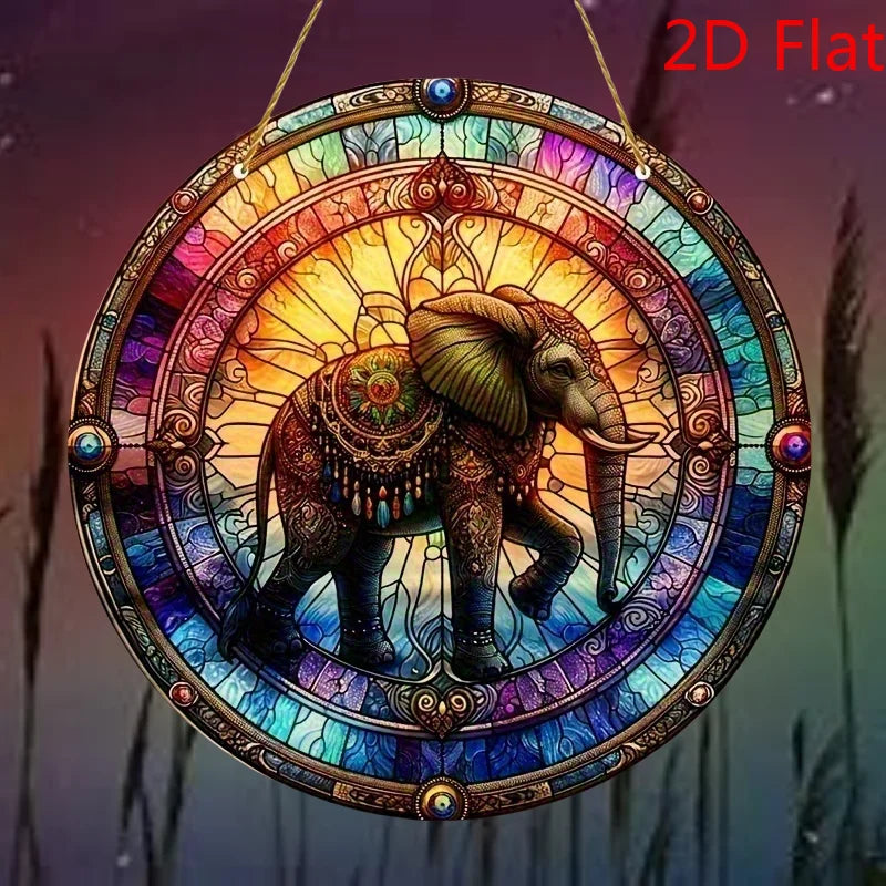 Elephant Suncatcher 2D Acrylic Window Hanging