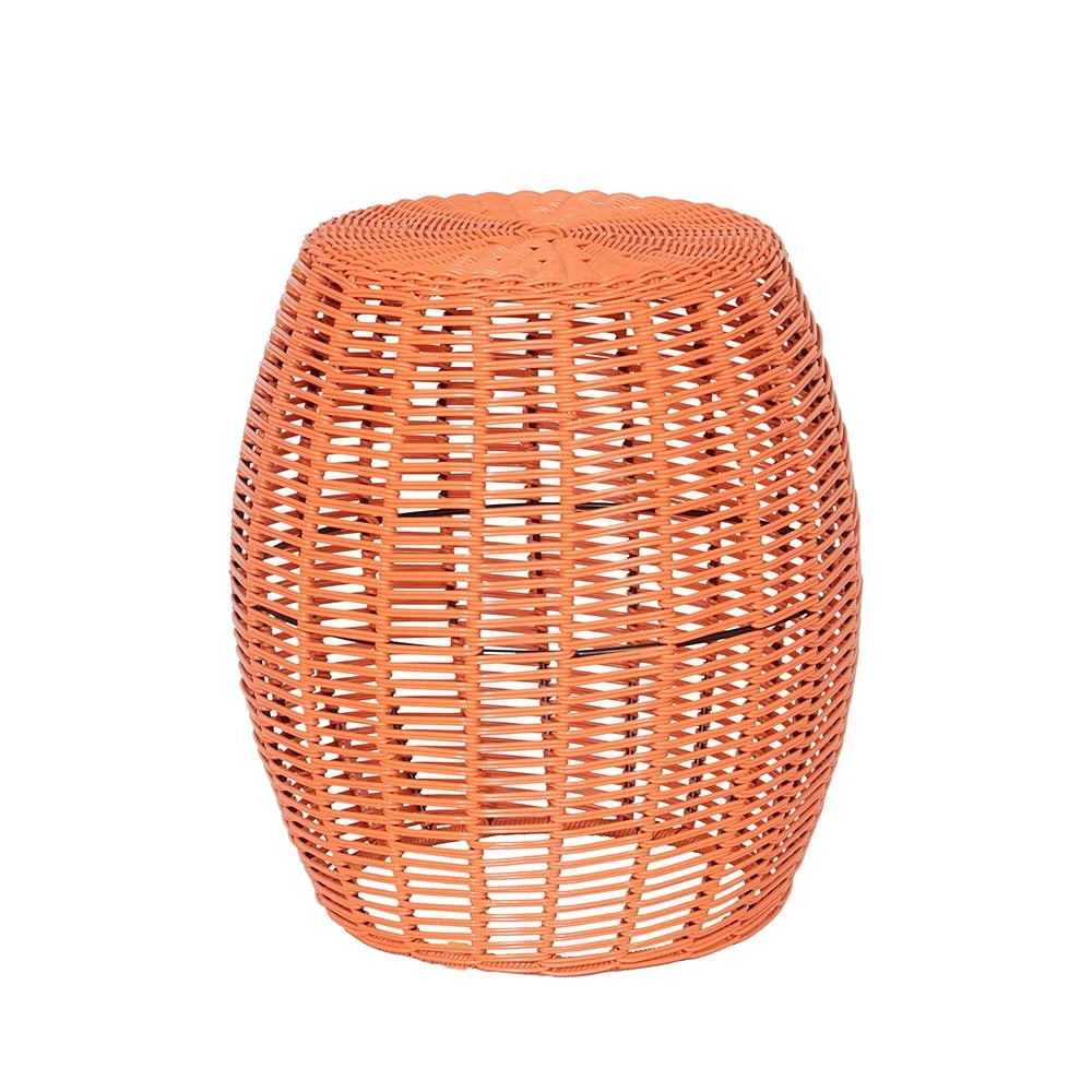 Wicker Metal Outdoor Table Stool Plant Stand