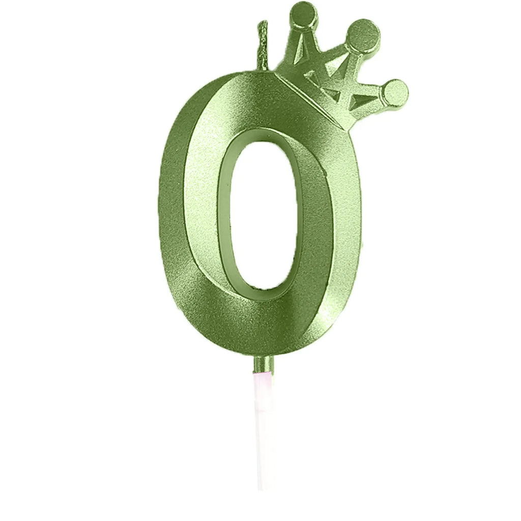 3d Green Number Crown Candles Birthdays Anniversaries