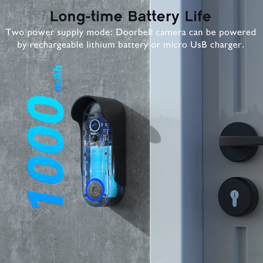 WiFi Smart Camera Doorbell Bidirectional HD Waterproof