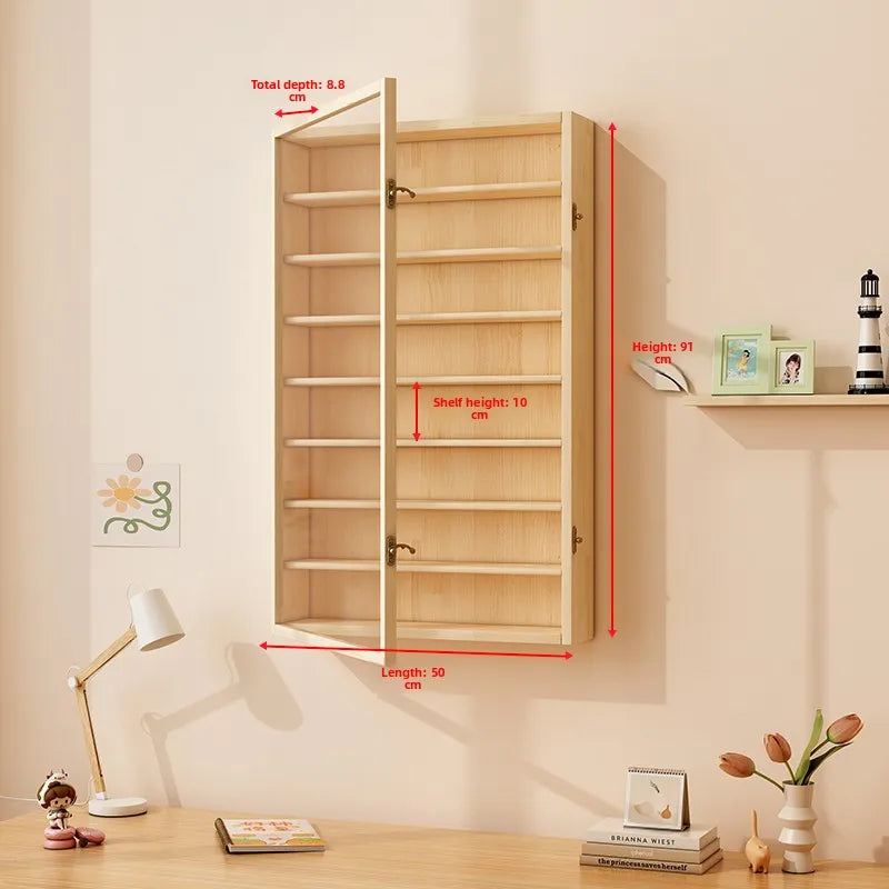 Wooden Display Dustproof Hanging Storage Organizer