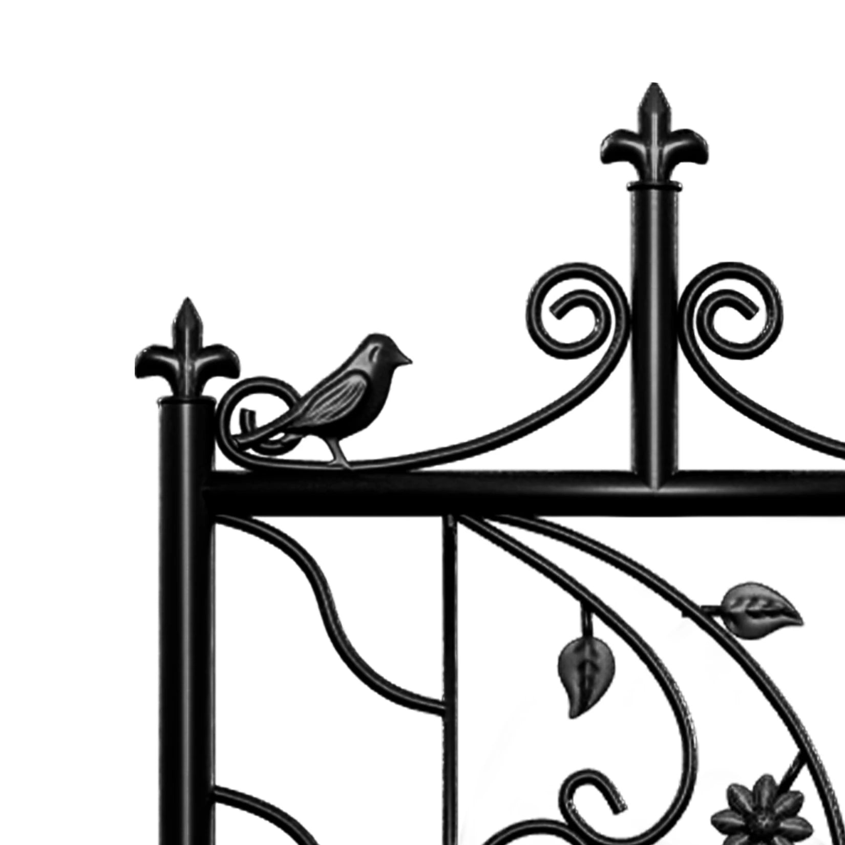 71in Outdoor Tall Metal Black Lattice Panel