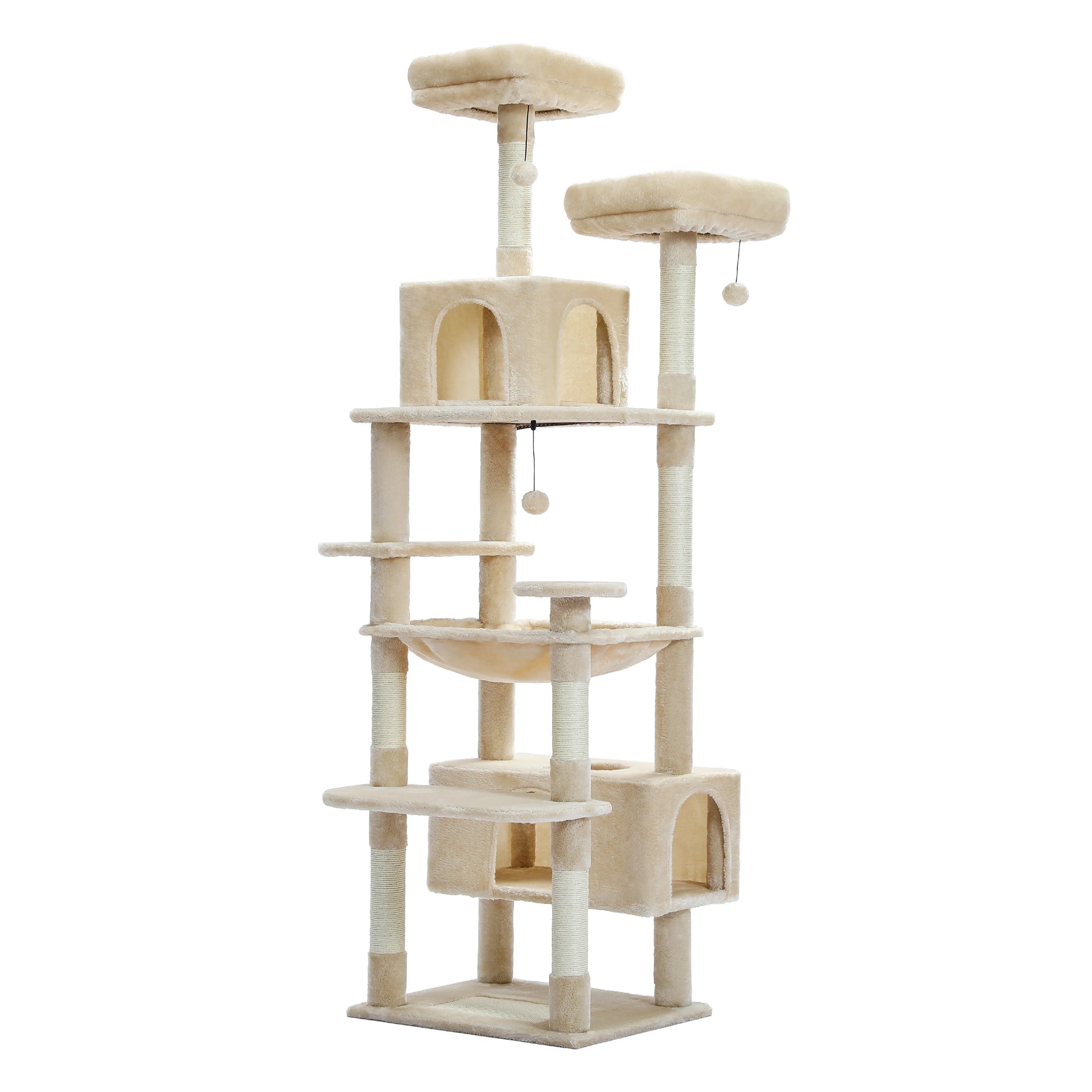 Tall Plush Cat Tower Multi-Level