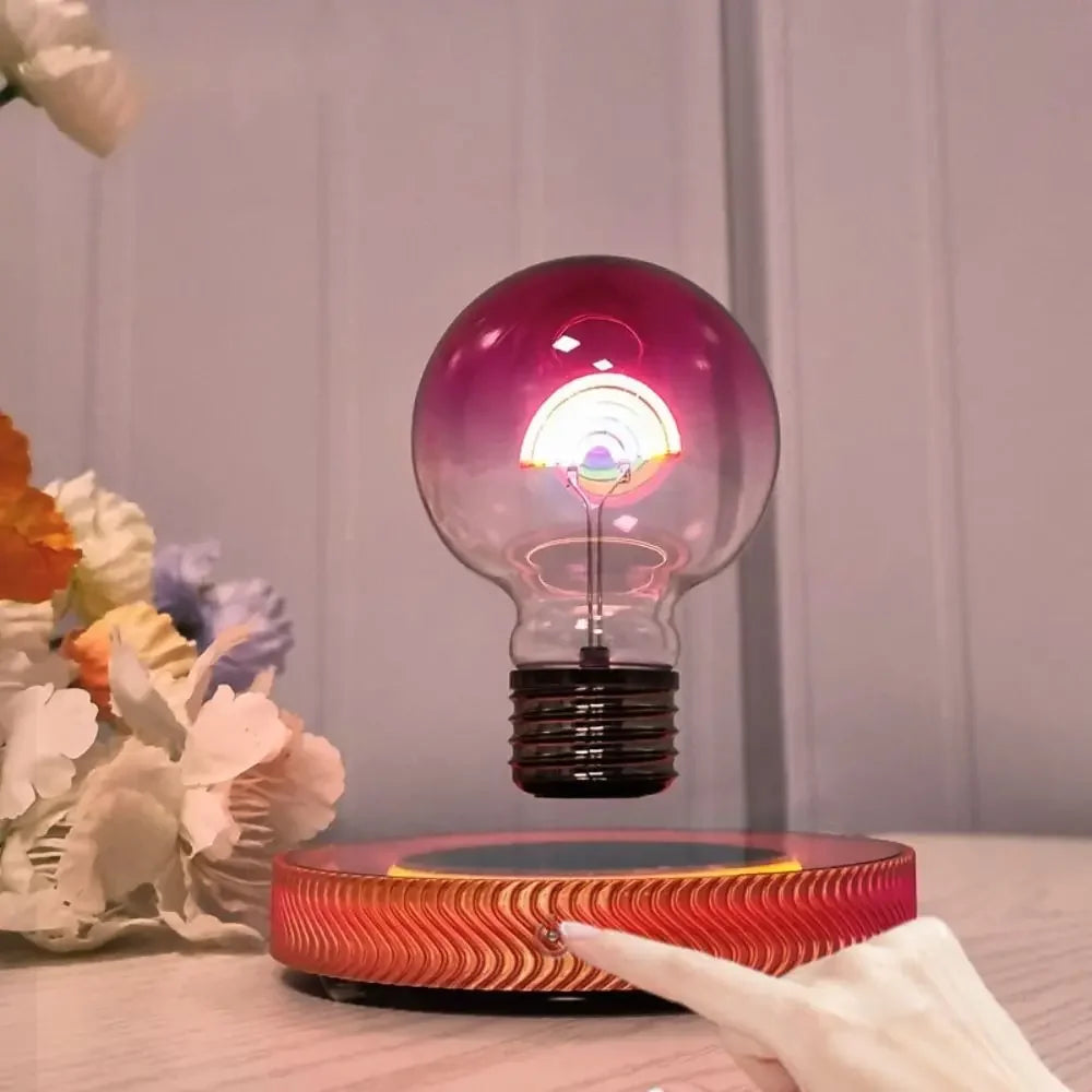 Magnetic Levitation Rainbow Glass Light Bulb
