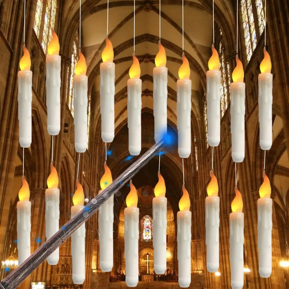 Floating Candles Magic Wand Remote Flameless