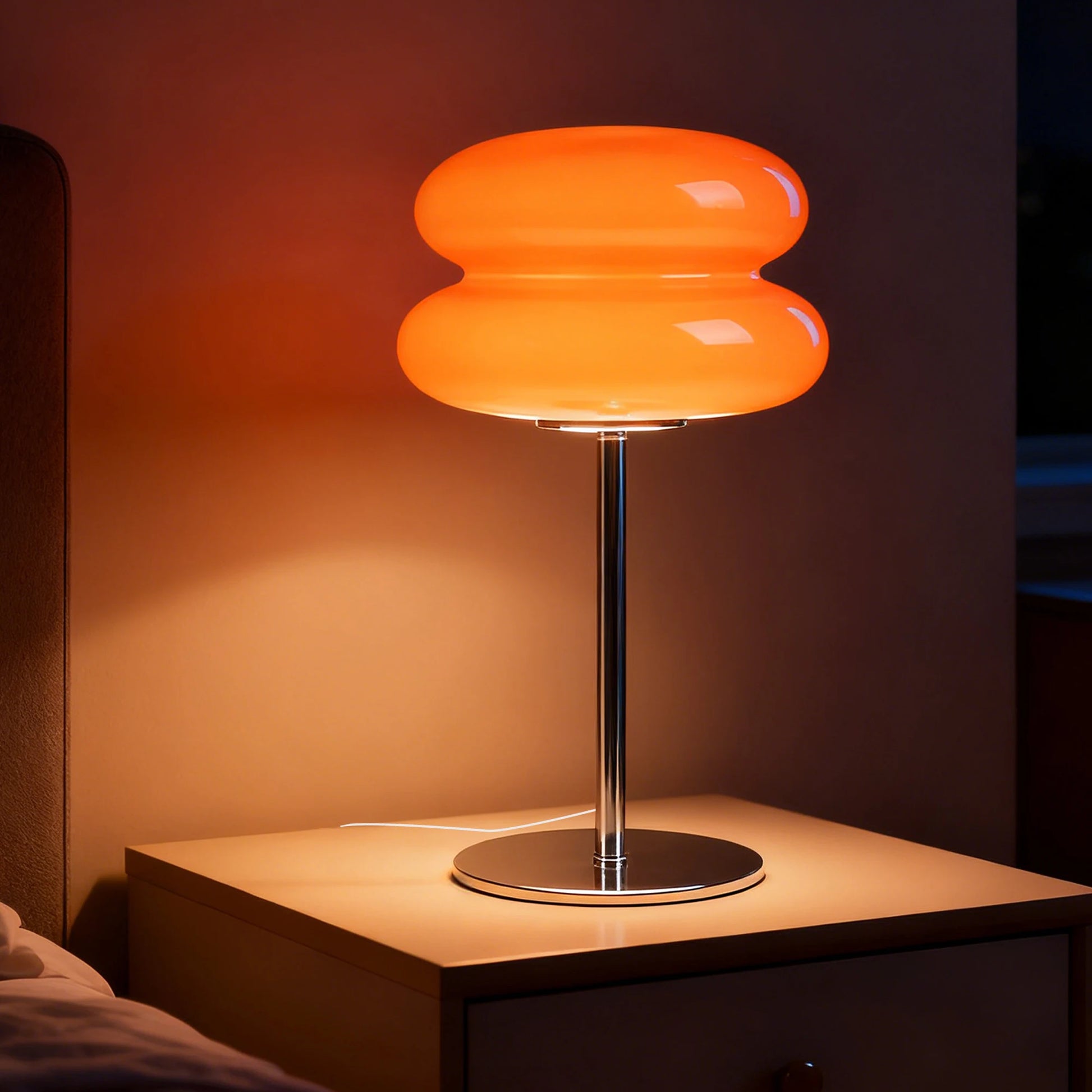 Macaron Glass Table Lamp Trichromatic