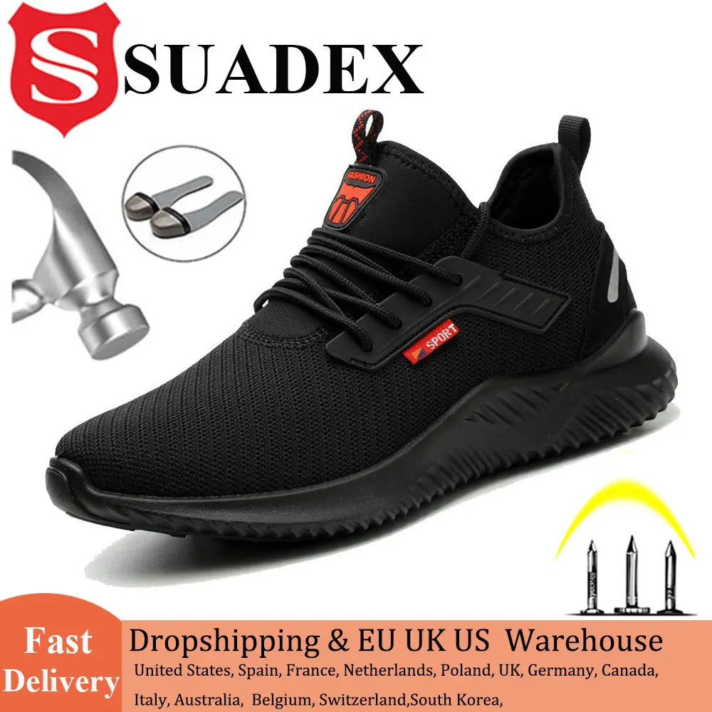 Puncture Proof Men Indestructible Safety Boots Breathable Work Sneakers